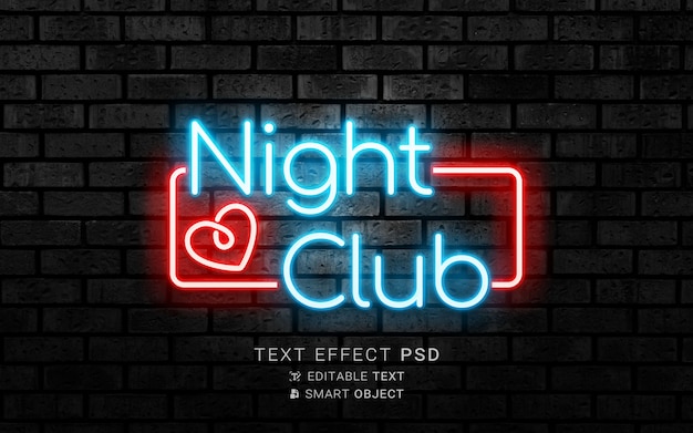 Creatief neon-teksteffect