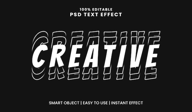 Creatief ontwerp van moderne tekststijl-effecten