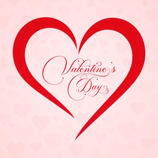 Creatief ontwerp voor Gelukkige Valentijnsdag Text Lettering Hartvorm
