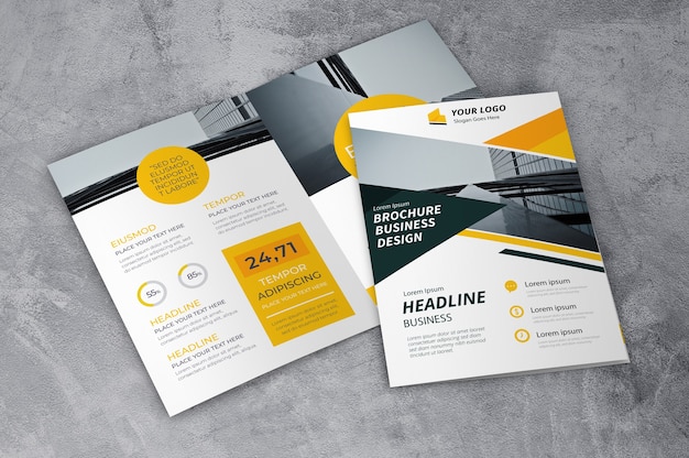 PSD creatieve brochure mockup