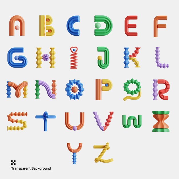PSD creatieve geometrische alfabetten