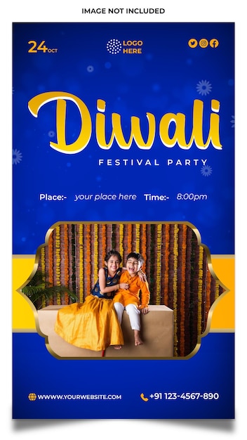 Creatieve happy diwali social media post