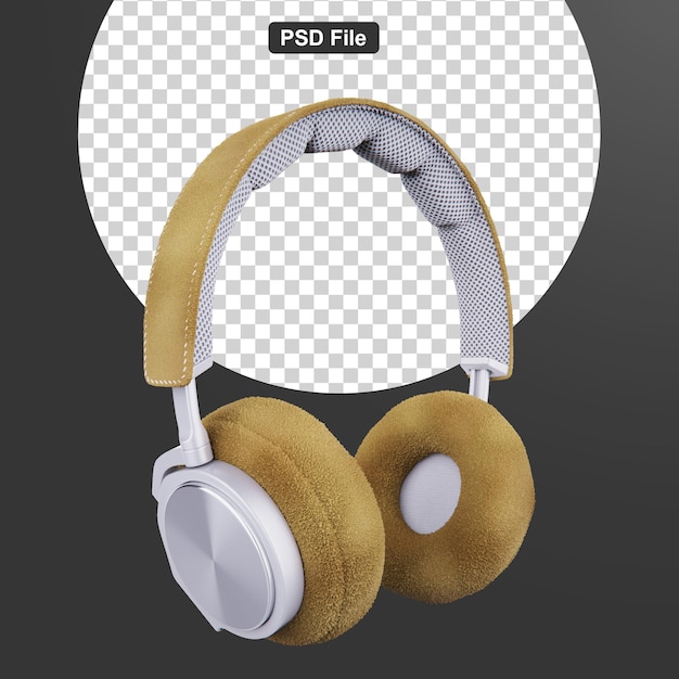 Creatieve hoofdtelefoon 3d-rendering
