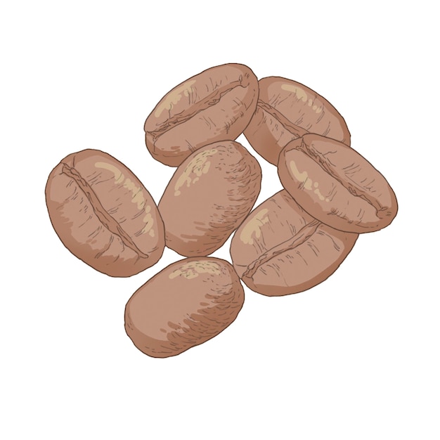 Creatieve illustratie van een koffieboontje