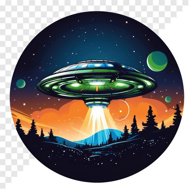 PSD creatieve illustratie van een ufo