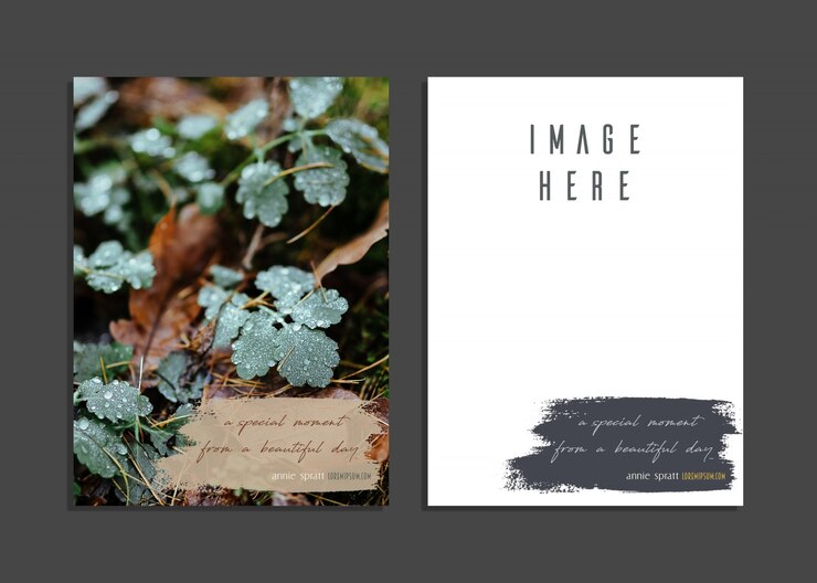 PSD creatieve kaart met mooi fotografisch ontwerp