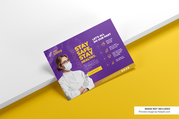 Creatieve landschap flyer mockup