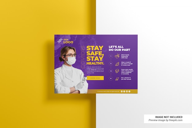 PSD creatieve landschap flyer mockup