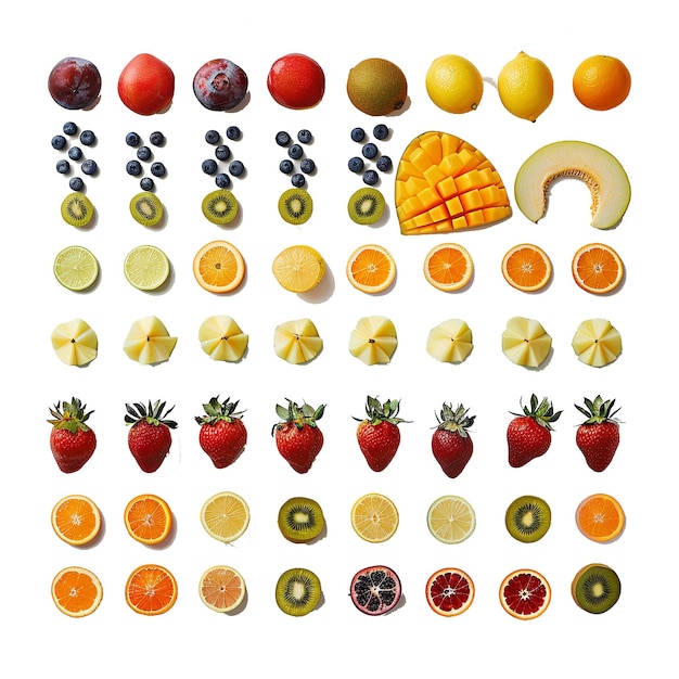 PSD creatieve lay-out gemaakt van fruit flat lay