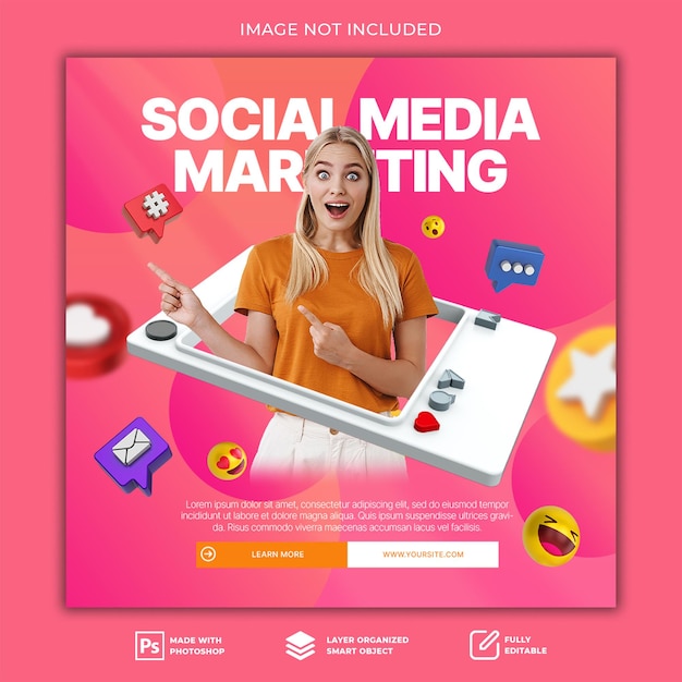 PSD creatieve of moderne social media marketing post ontwerpsjabloon psd