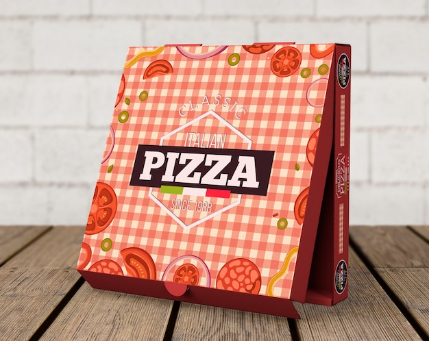 Creatieve pizzadoos mockup