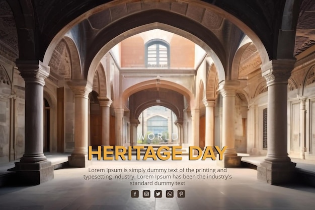 PSD creatieve psd-sjabloon voor heritage day