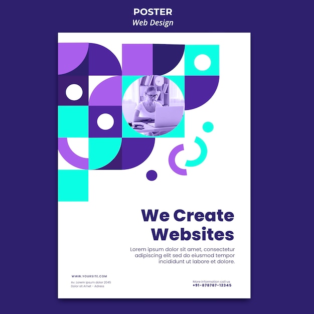 Creating websites poster template