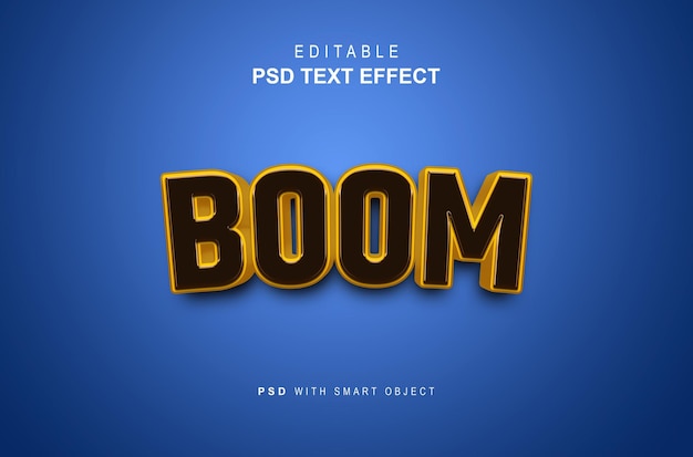 Creative 3d boom text effect