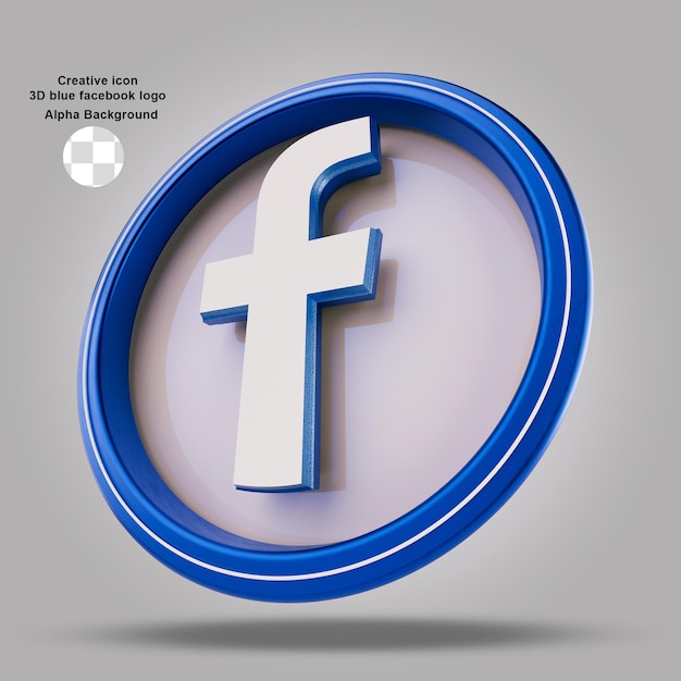 Creative 3d facebook icon design