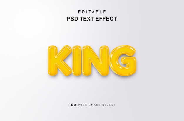 Creative 3d king text effect