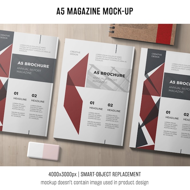 creative a5 magazine mockup