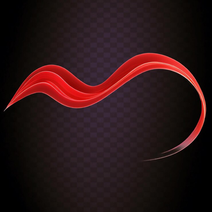 PSD creative abstract waves isolated on transparent background