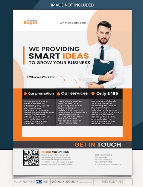 Creative agency flyer design template psd corporate design template in corporate business flyer