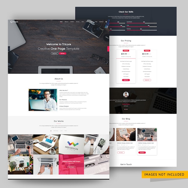 PSD creative agency landing page premium psd template