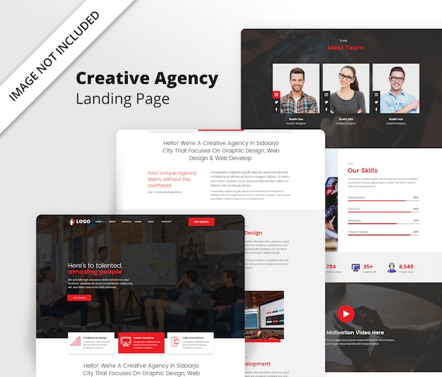 Creative agency landing page template