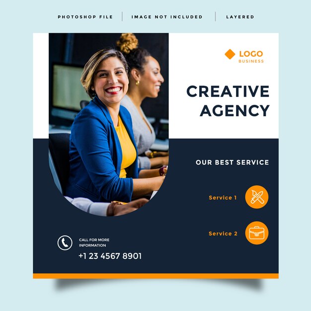 Creative agency promotion design template