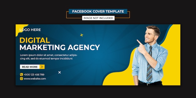 Creative agency social media and facebook cover template