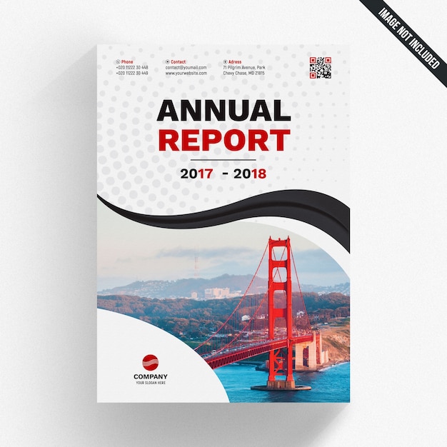 PSD creative annual report mockup