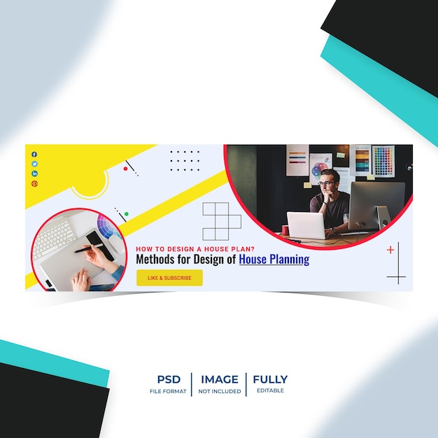 creative architect banner template fully editable psd design