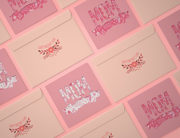 PSD creative arrangement for mother's day mock-up