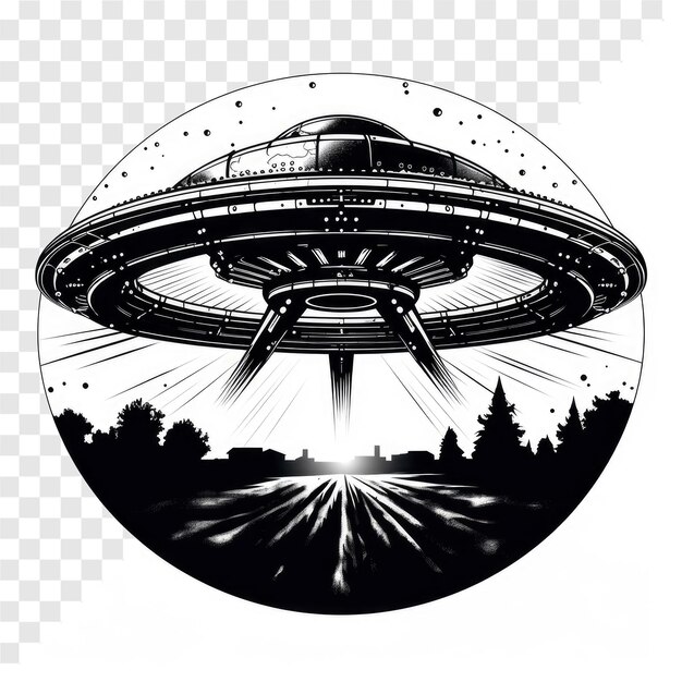 PSD ufoのクリエイティブなアートワークイラスト