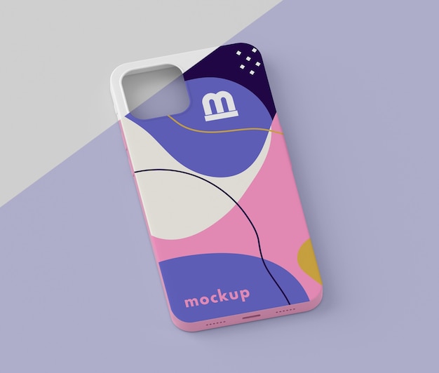 PSD creative assortment of phone case mock-up