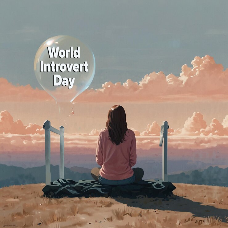 PSD creative banner design for world introvert day