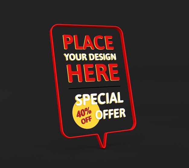 creative big sale mock-up with special offer