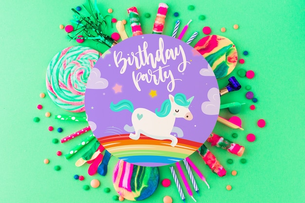 PSD creative birthday mockup