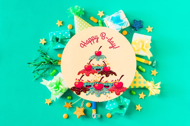 creative birthday mockup