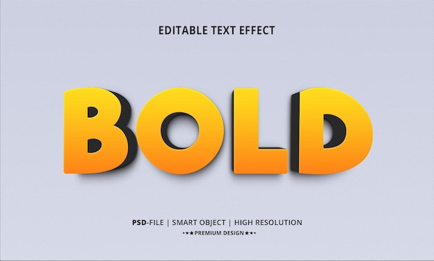 Creative bold 3d editable text effects style