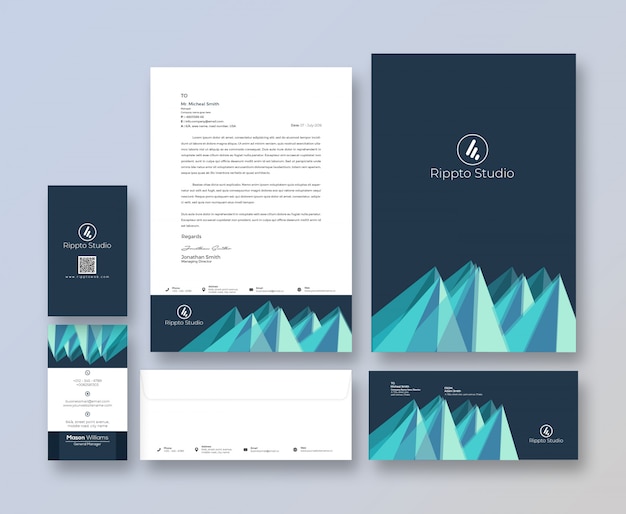 Creative branding identity stationery template