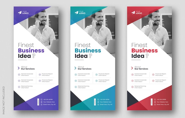 PSD creative business agency roll up banner design or pull up banner template