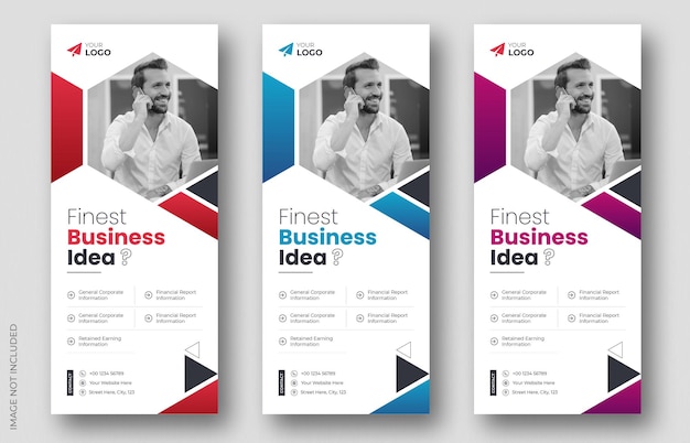 PSD creative business agency roll up banner design or pull up banner template