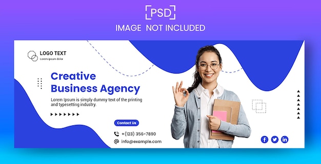 Creative business agency social media facebook cover template