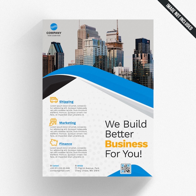 PSD creative business brochure cover mockup