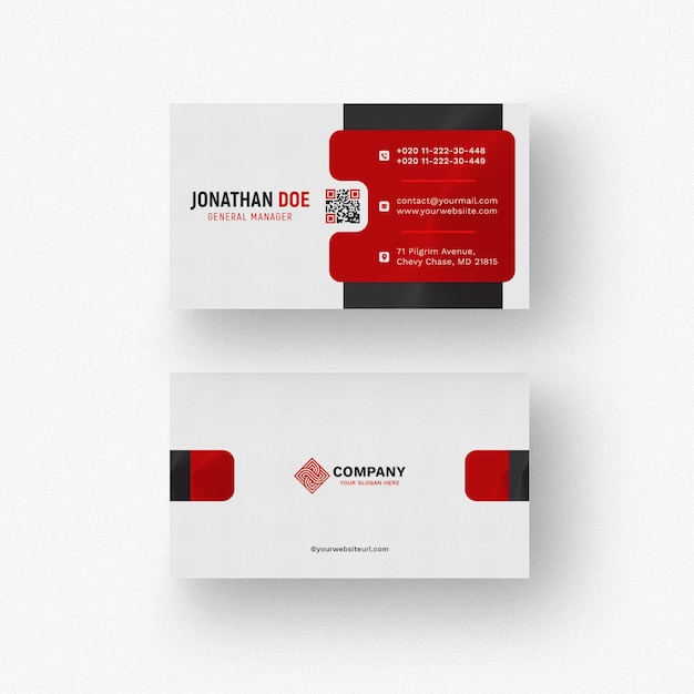 PSD Макет творческой визитной карточки