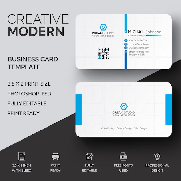 Creative business card mockup