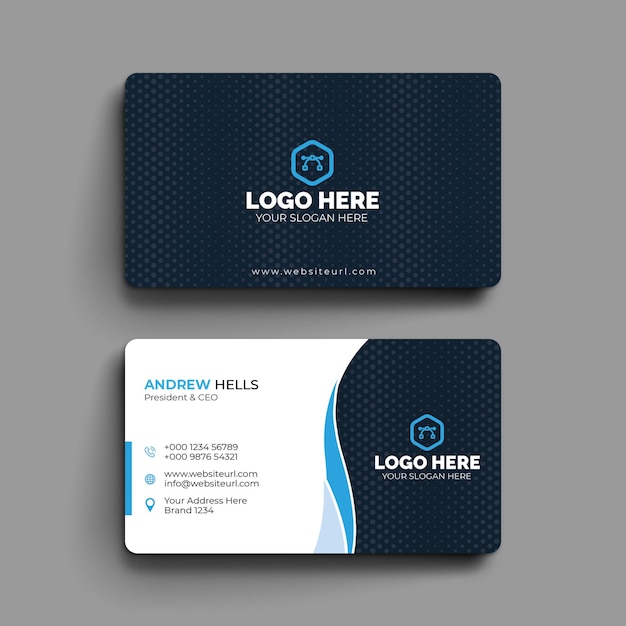 PSD creative business card template design