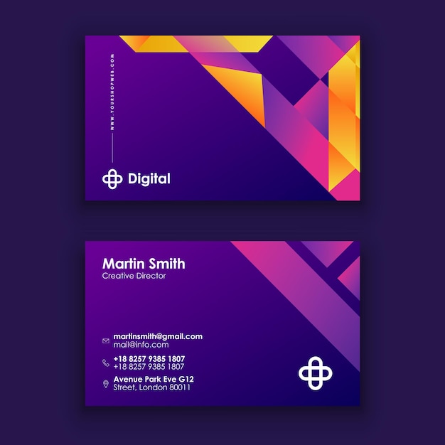 Creative business card template Psd