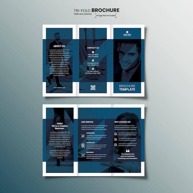 PSD creative business corporate trifold brochure template