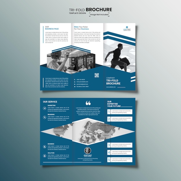 Creative business corporate trifold brochure template