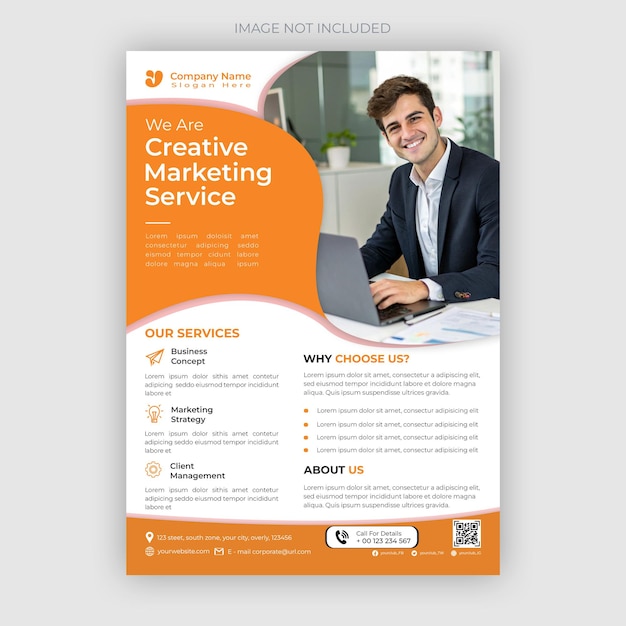 creative business flyer or poster design template