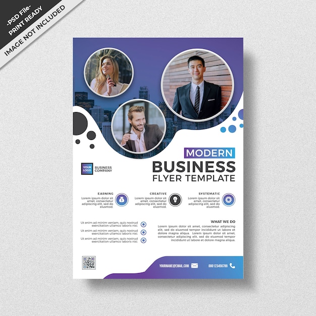 Creative business flyer template modern style